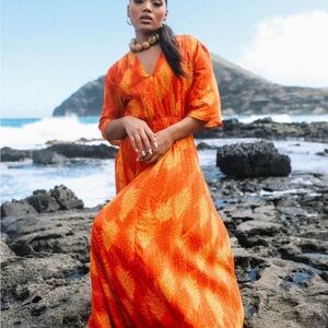 Medium Orange Awapuahi Lex Breezy Dress